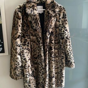 BB Dakota Bradshaw Leopard Faux Fur Coat